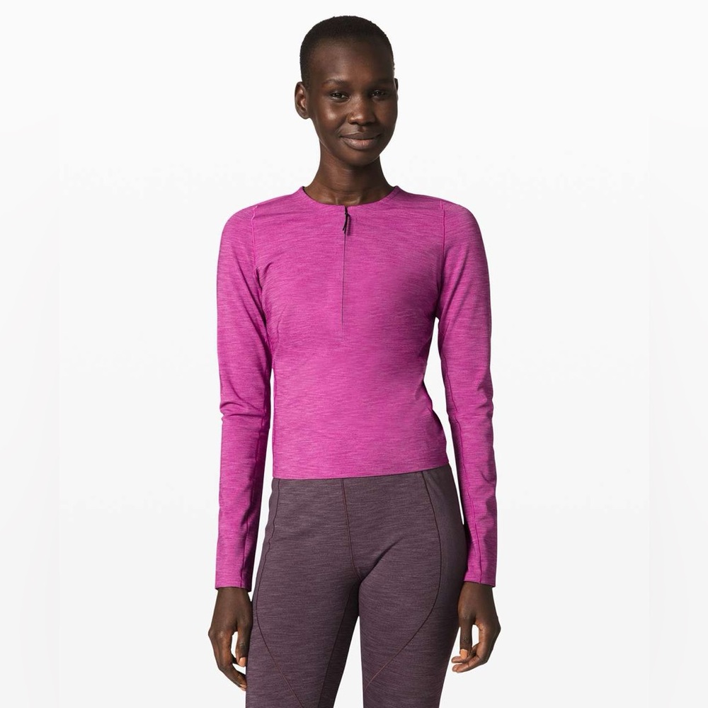 lululemon lab Reykur Long-Sleeve Shirt Magenta size 4